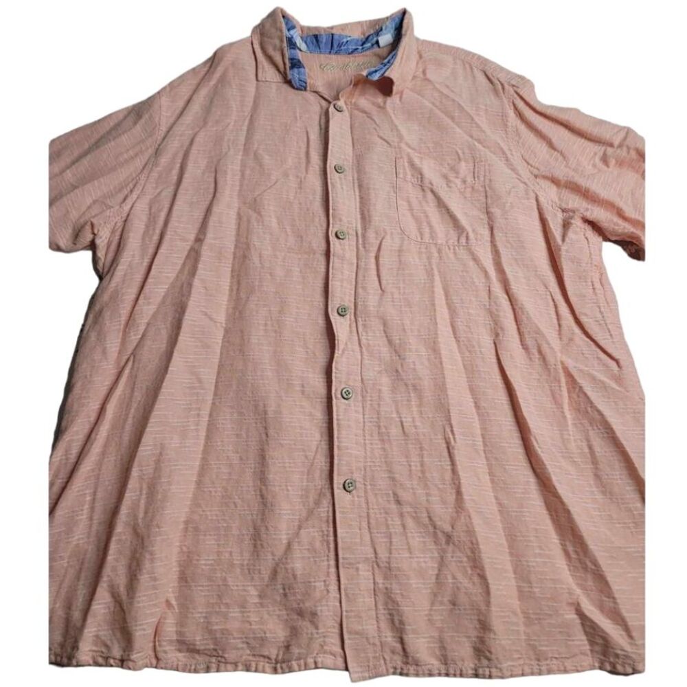 3212 Caribbean Orange Short Sleeve Button‎ Down Men's 2XB